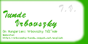 tunde vrbovszky business card